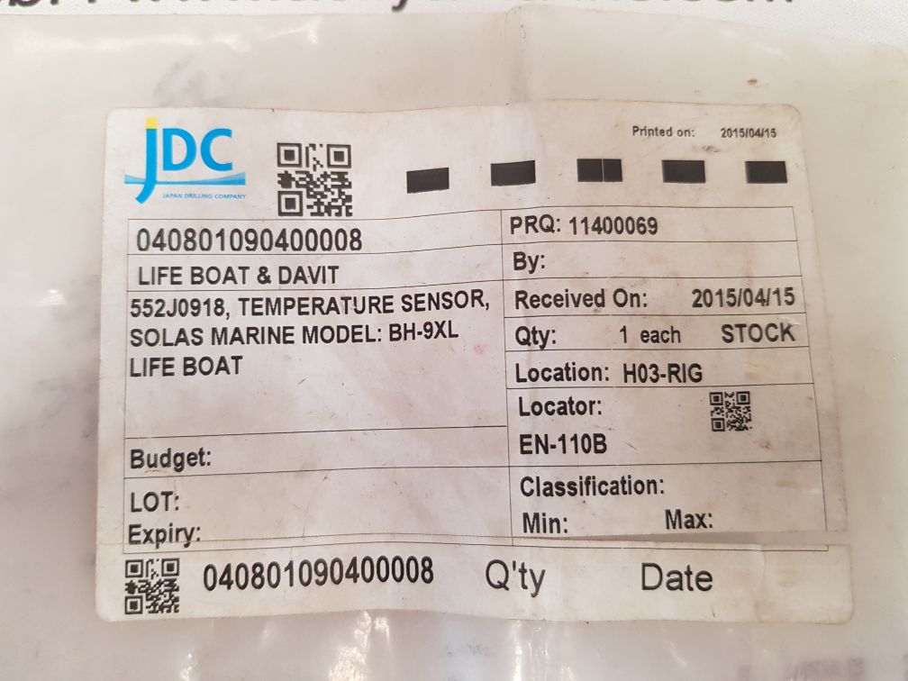 552j0918 temperature sensor