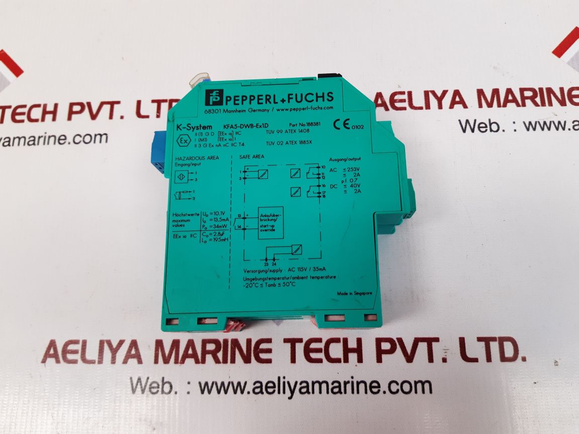 Pepperl+fuchs kfa5-dwb-ex1d k-system rotation speed monitor module 188381