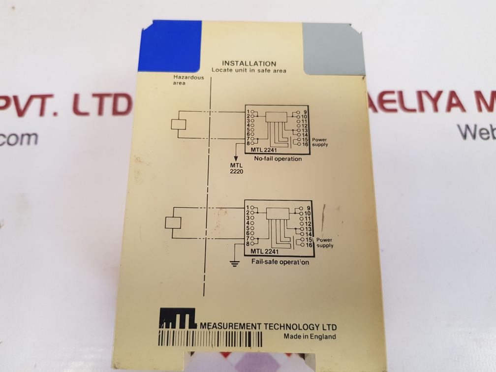 Measurement technology mtl2241 1-channel solenoid/alarm driver used