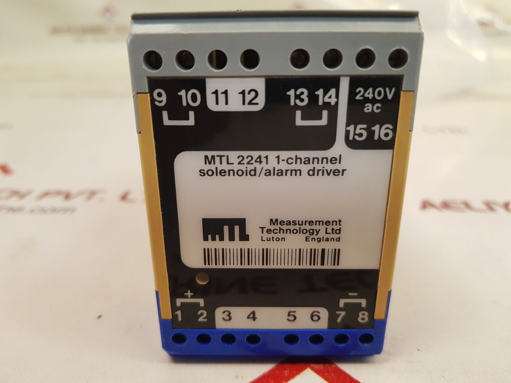 Measurement technology mtl2241 1-channel solenoid/alarm driver used