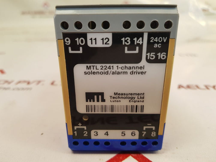 Measurement technology mtl2241 1-channel solenoid/alarm driver used