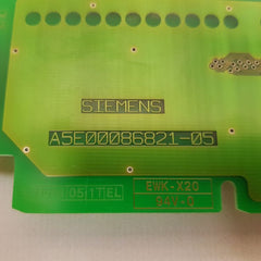 Siemens a5e00086821-05 pcb card ewk-x20 used 