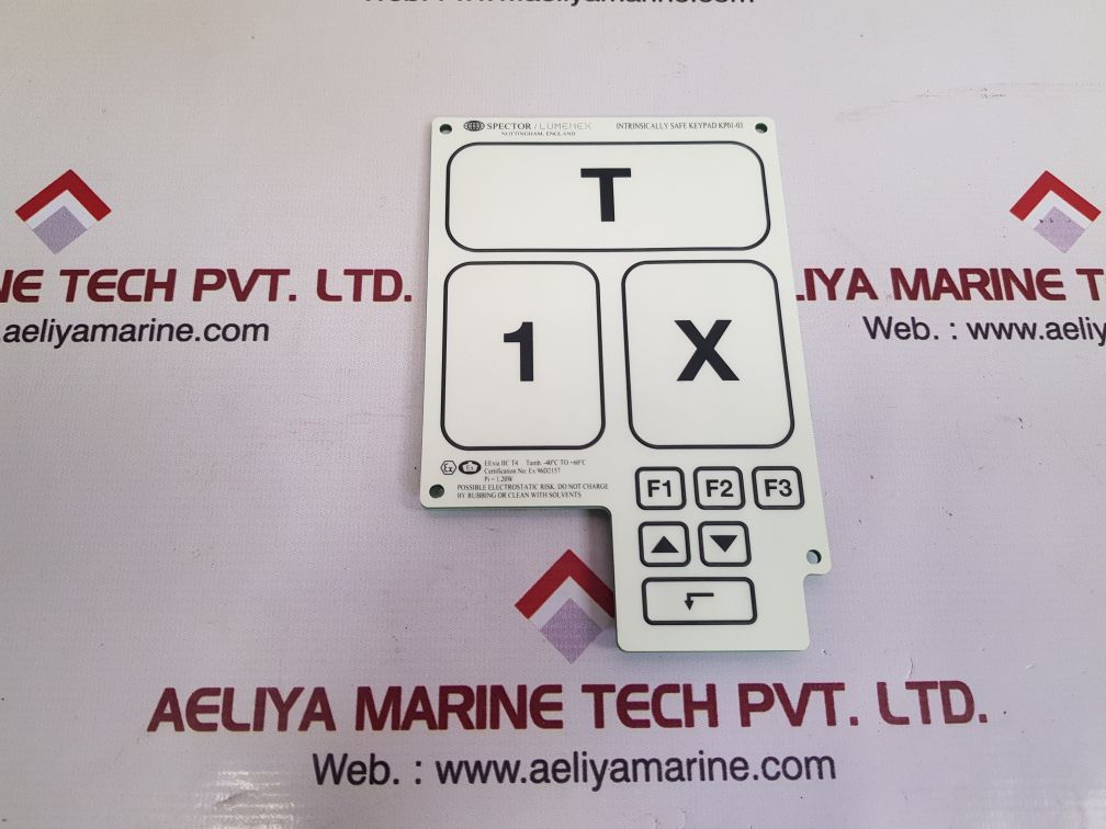 Spector/lumenex kp01-03 intrinsically safe keypad 