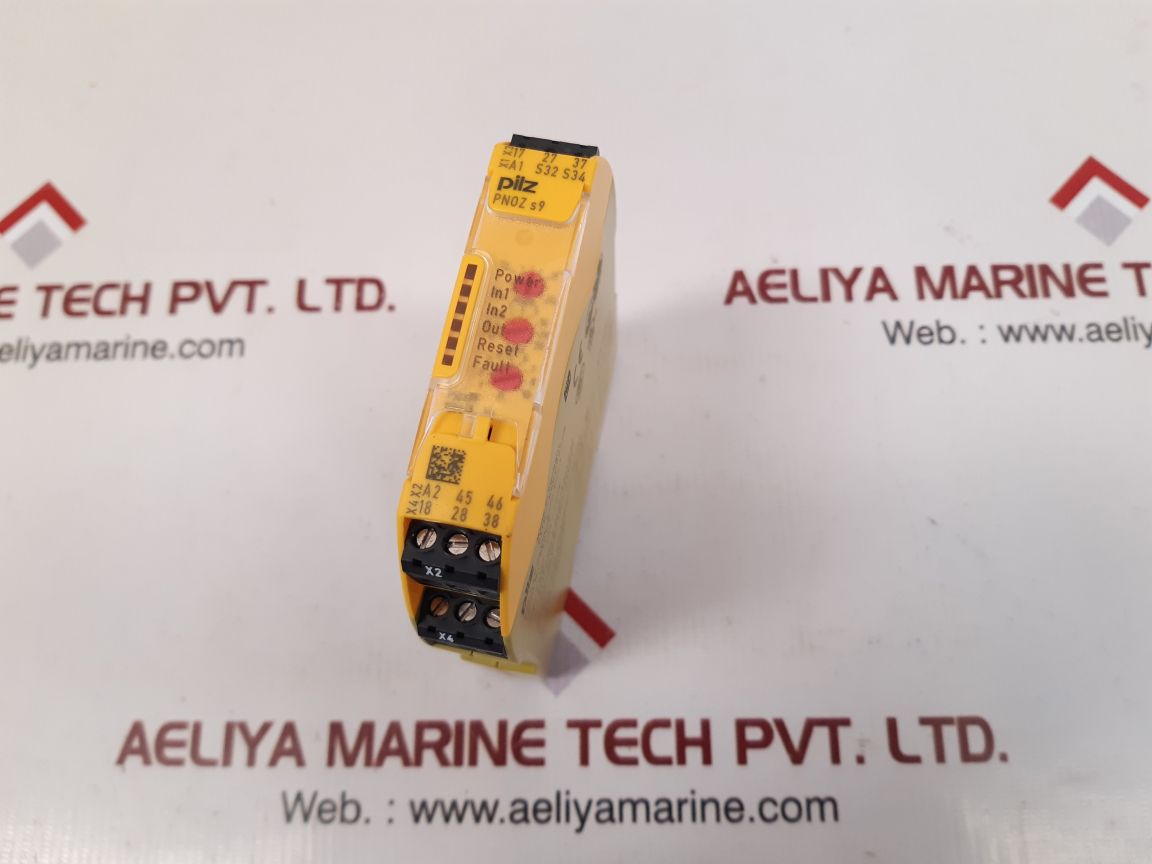 Pilz pnoz s9 24vdc 3n/o 1n/ct safety relay
