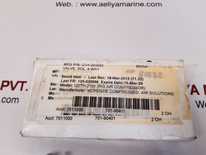 Rub ad-1a solenoid valve 36-150 psi 4-way