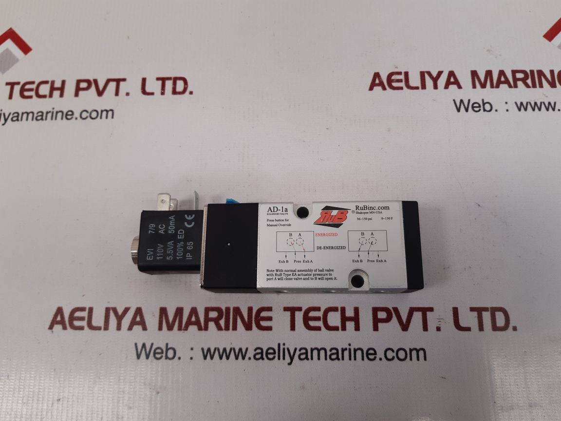 Rub ad-1a solenoid valve 36-150 psi 4-way