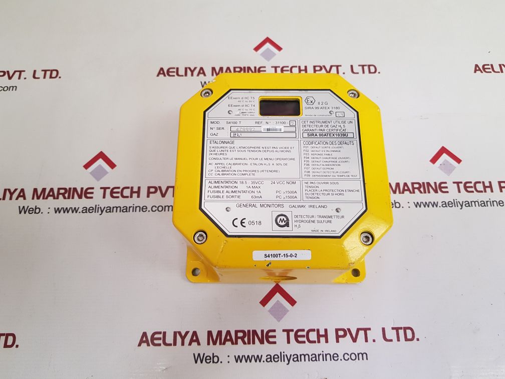 General monitors s4100 t transmitter h2s detector 