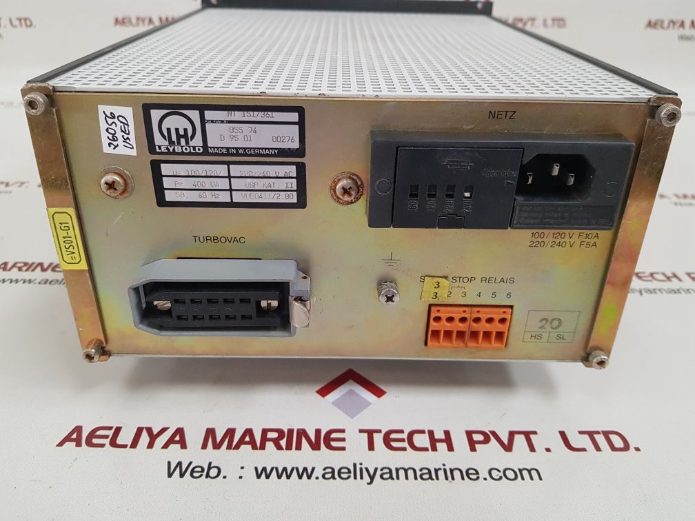 Leybold turbotronik nt 151/361 turbovac controller
