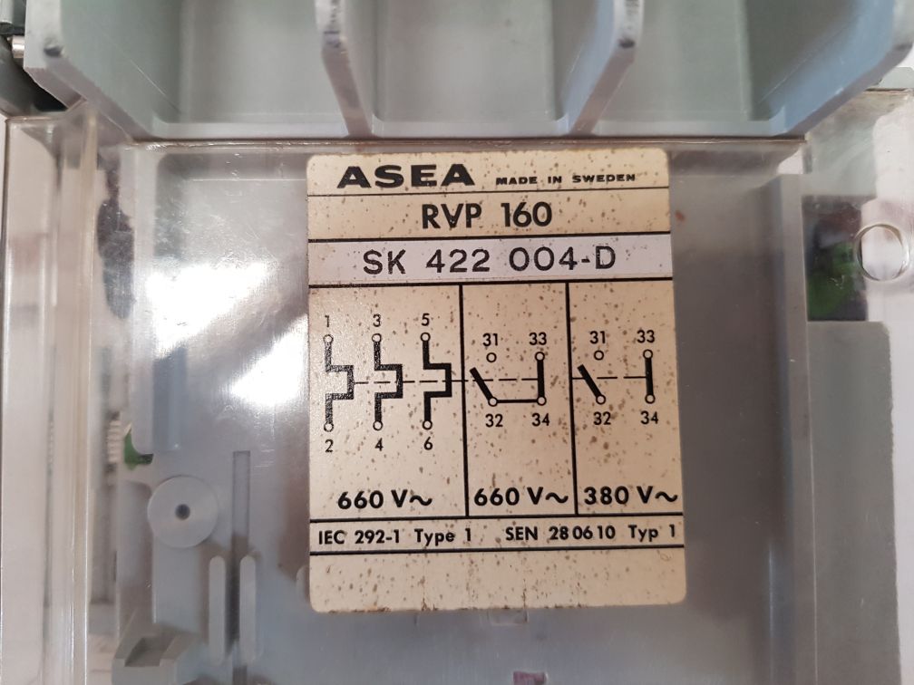 Asea rvp160 overload relay 