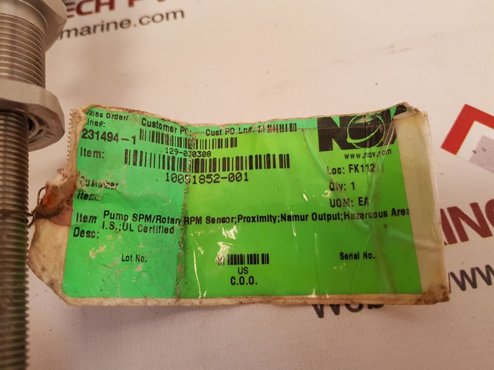 Md totco/nov 232389 proximity sensor 