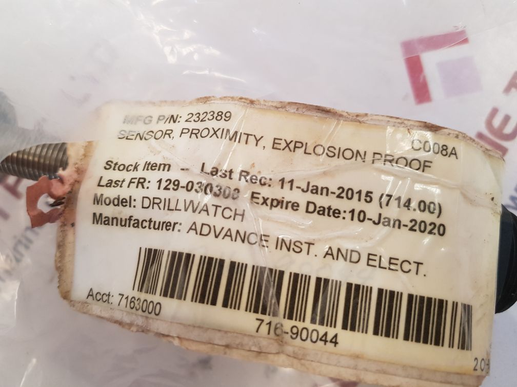 Md totco/nov 232389 proximity sensor 