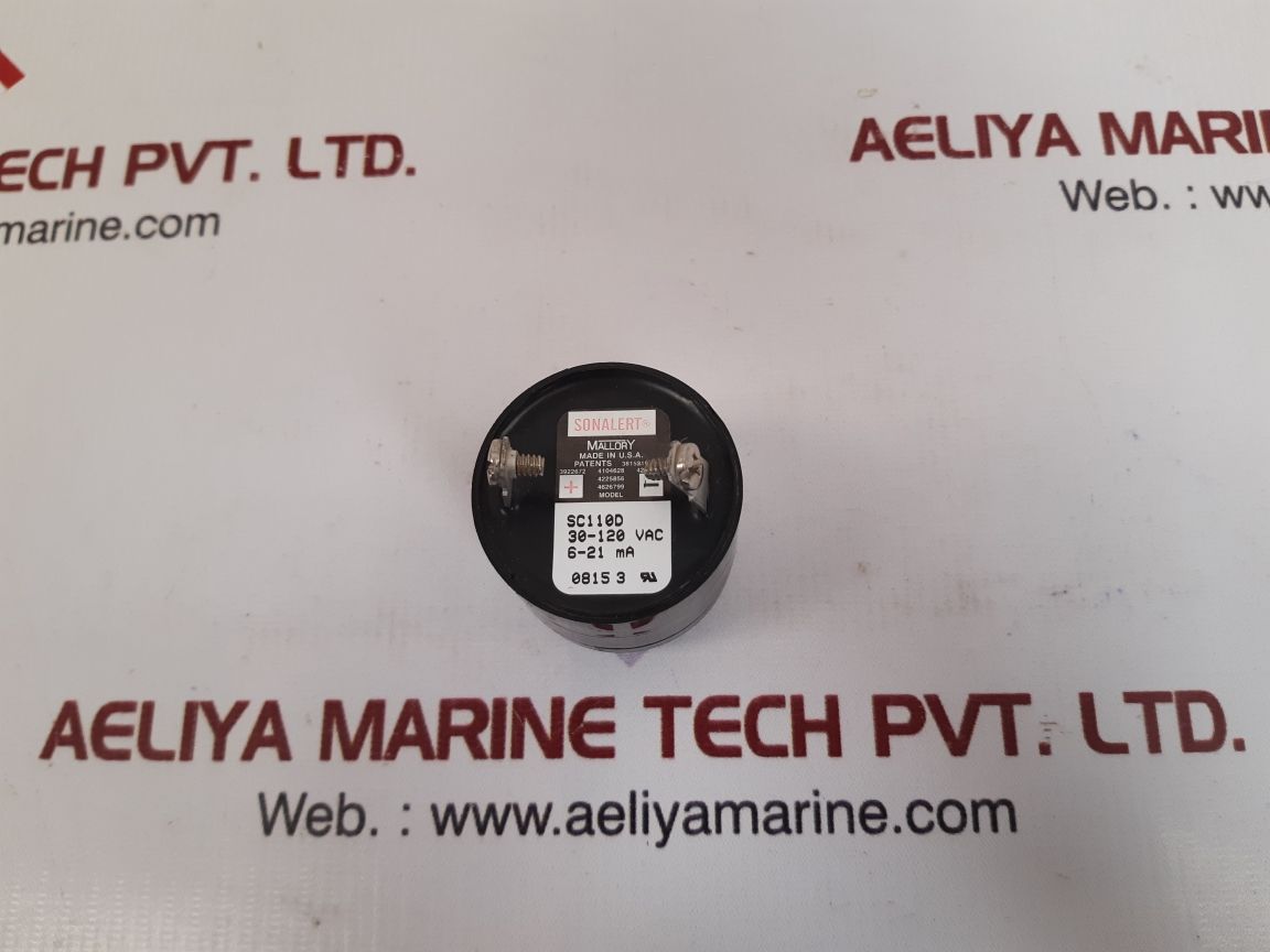 Sonalert sc110d signaling device alarm 30-120 vac