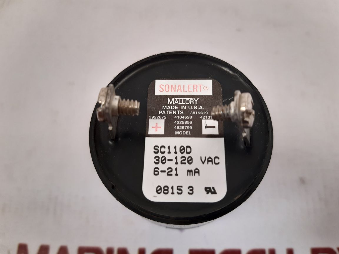 Sonalert sc110d signaling device alarm 30-120 vac