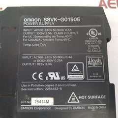 Omron s8vk-g01505 power supply