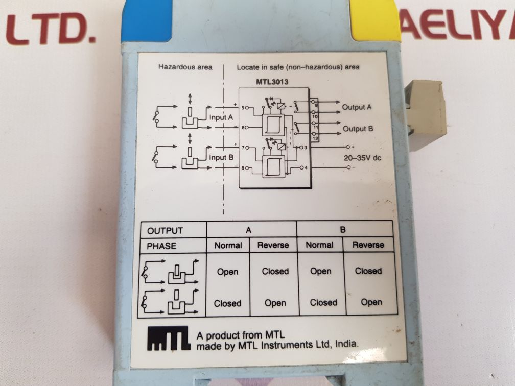 Mtl instruments mtl3013 proximity detector relay