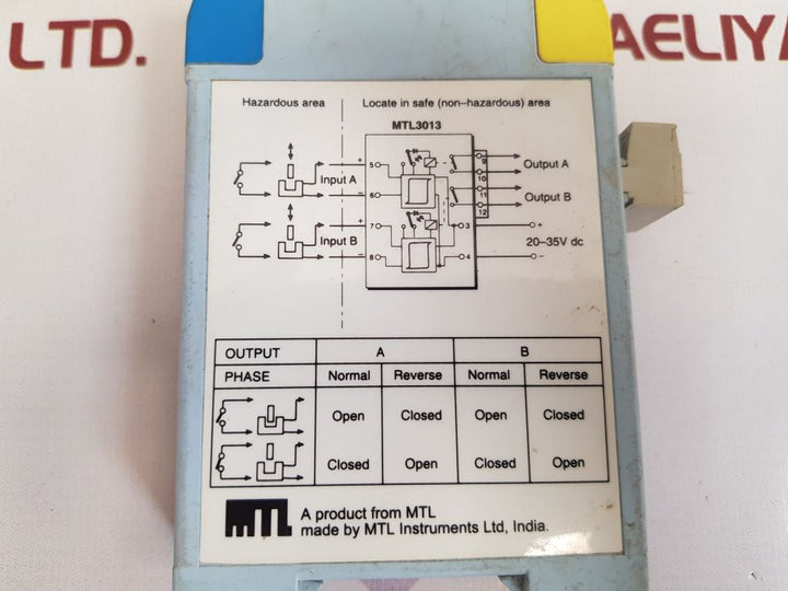 Mtl instruments mtl3013 proximity detector relay