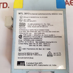 Mtl instruments mtl3013 proximity detector relay