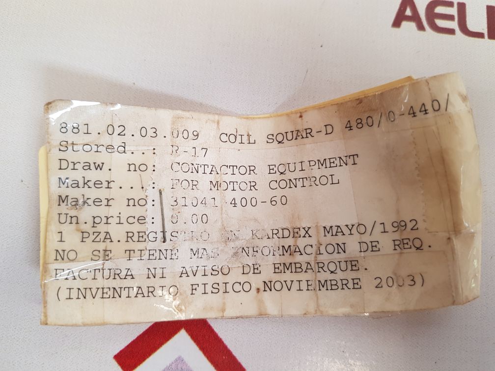 Square-d 31041-400-60 magnetic coil 