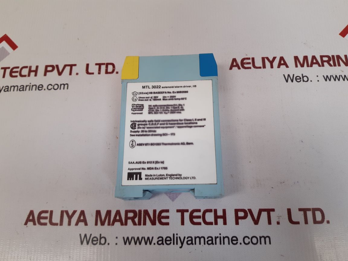 Measurement technology mtl3022 solenoid alarm driver