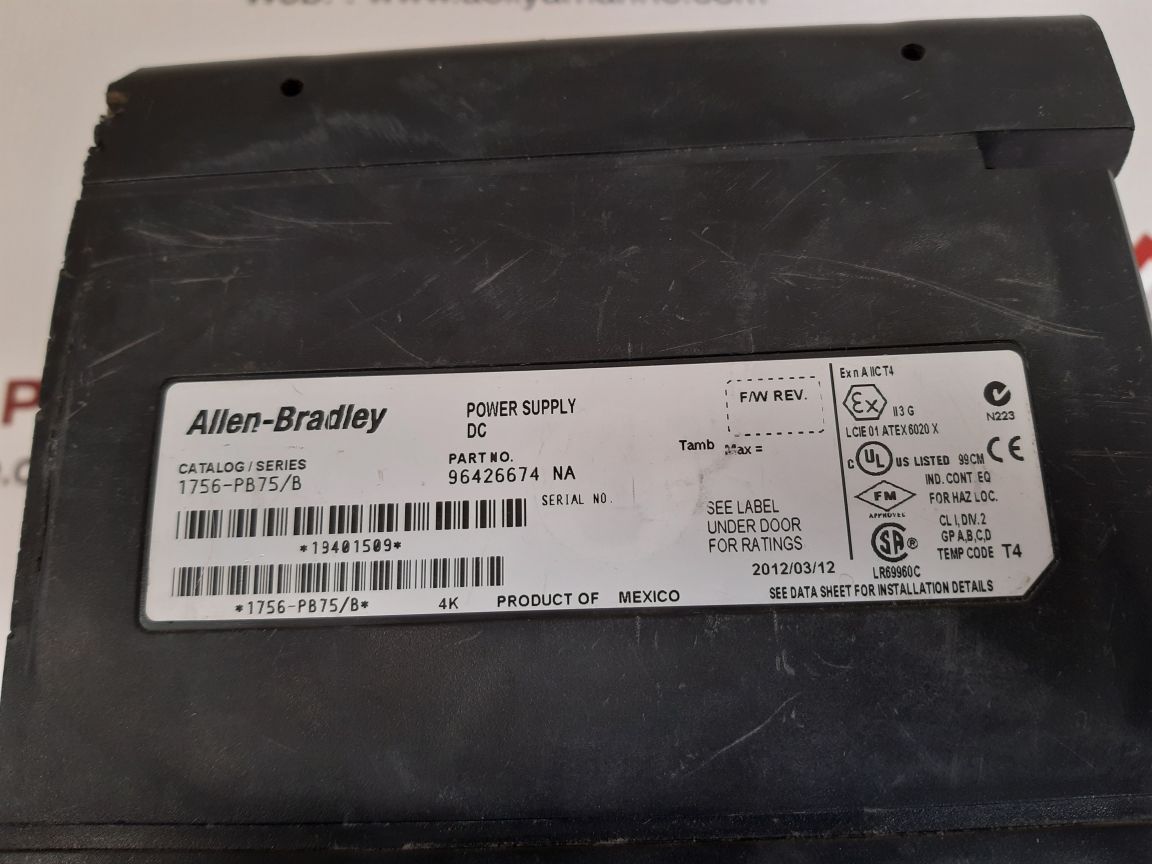 Allen-bradley 1756-pb75/b 24vdc power supply