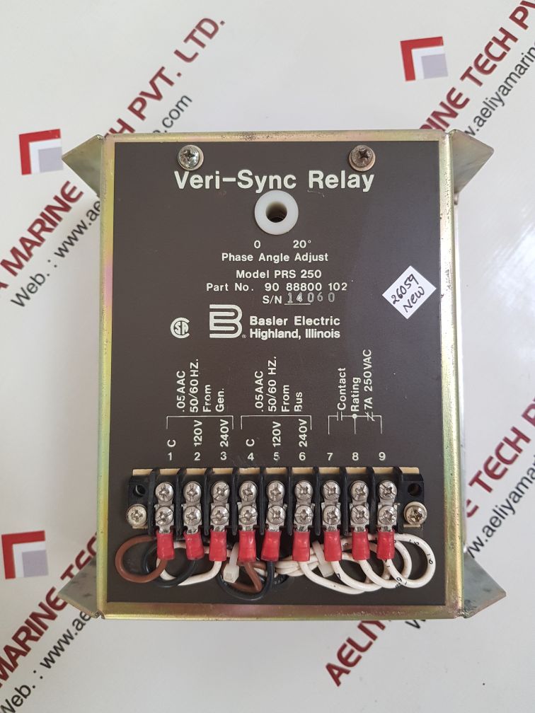 Basler electric prs 250 veri-sync relay 9088800102