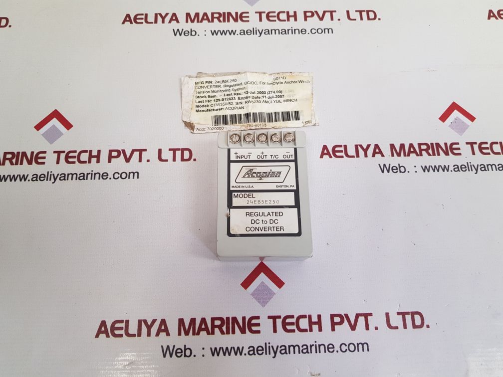 Acopian 24eb5e250 regulated dc to dc converter