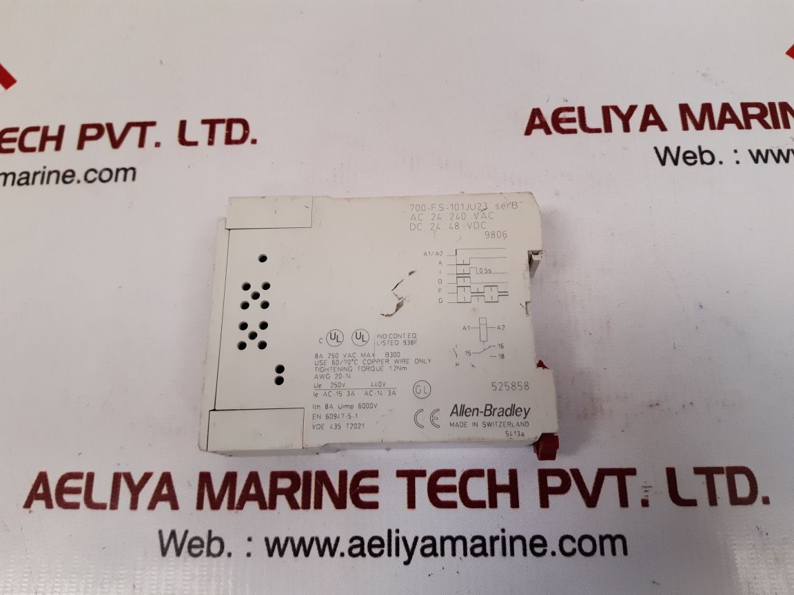 Allen-bradley 700-fs-101ju23 timing relay 0.15...3min ser b
