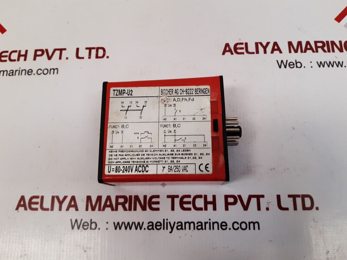 Bircher tzmp-u2 time delay relay
