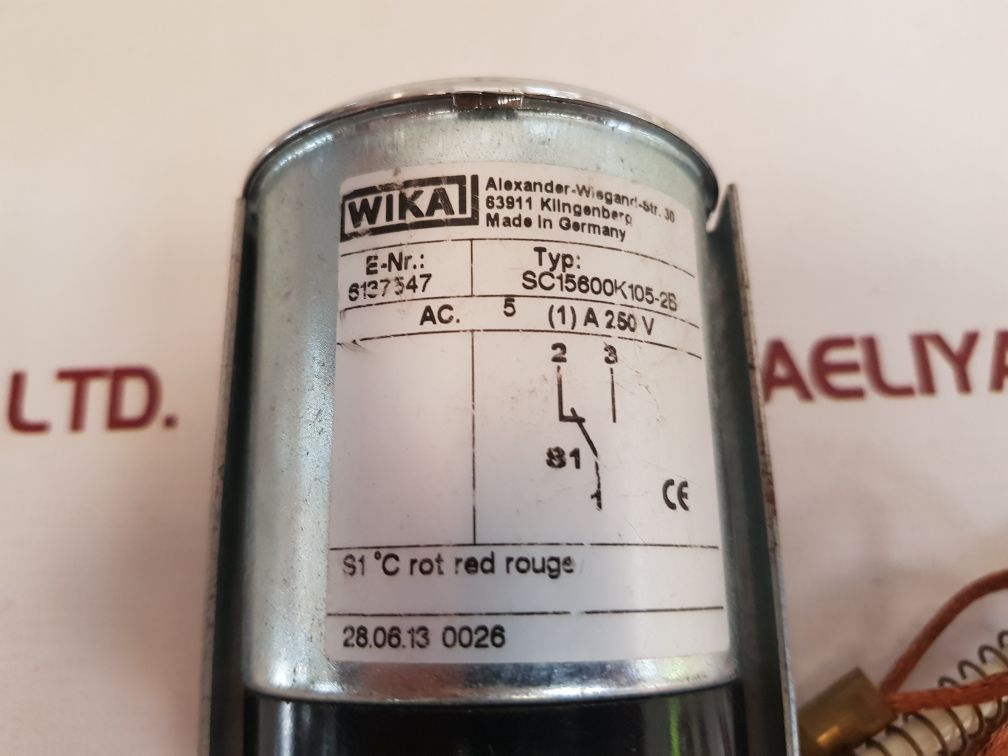 Wika sc15600k105-2b guage switched thermometer