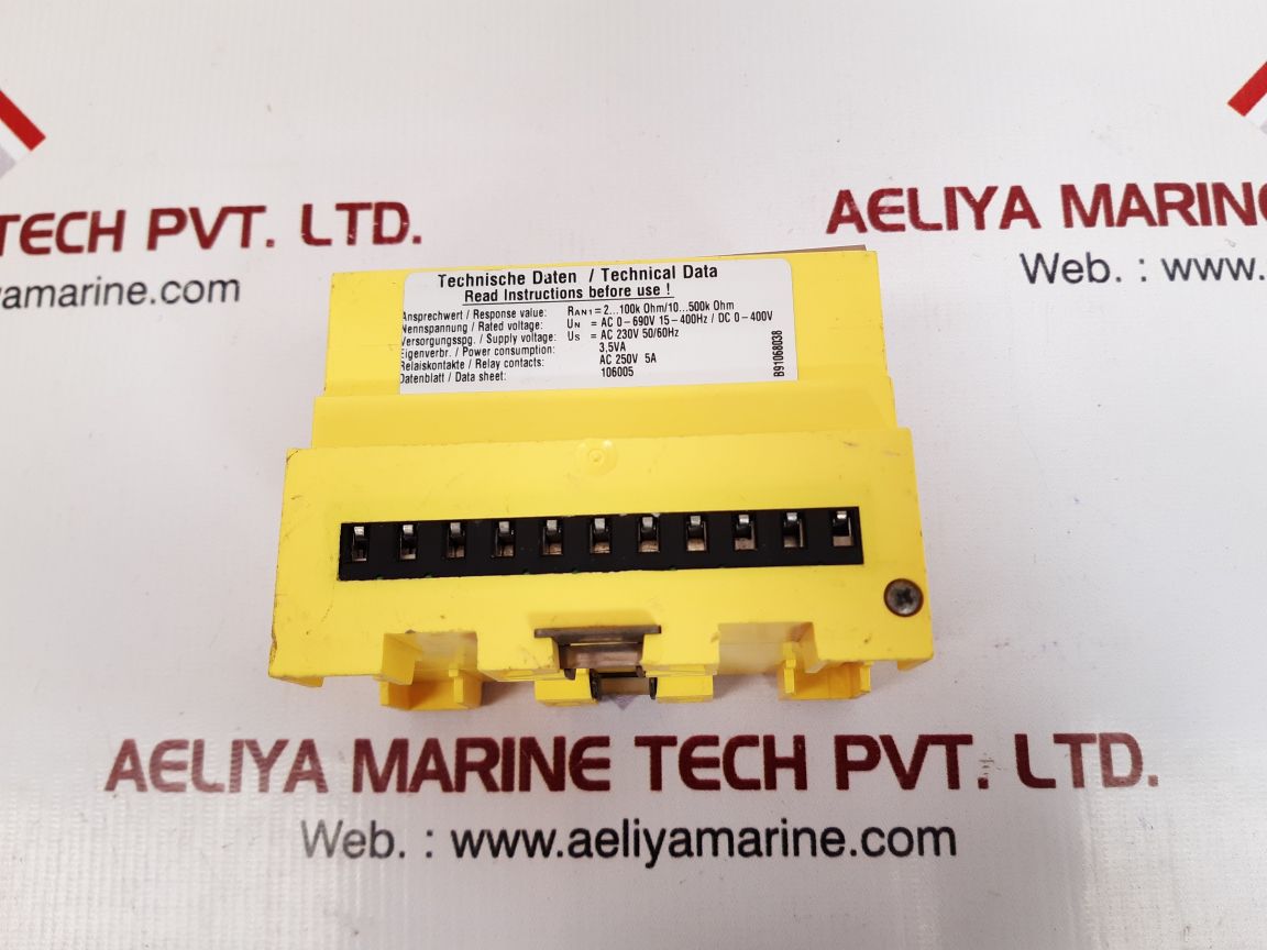 Bender ir475ly-4 ground fault monitor b91068038