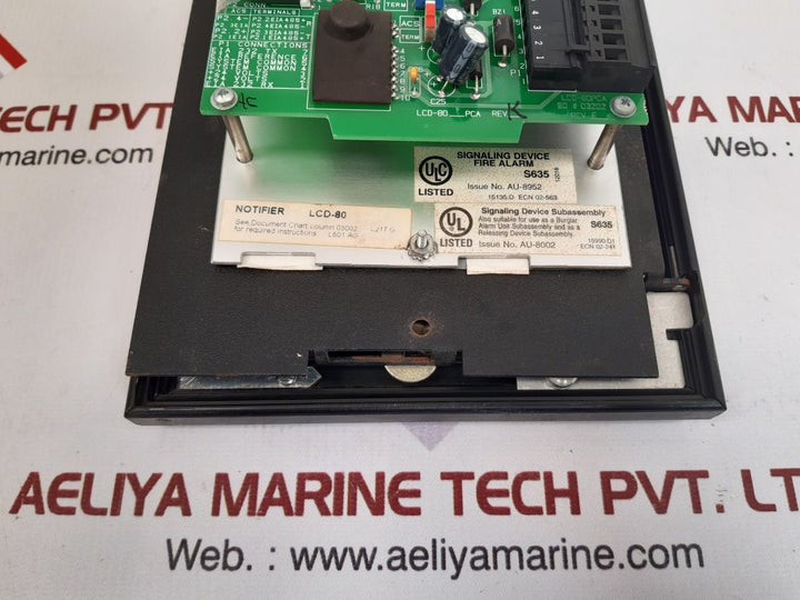 Notifier lcd-80 fire alarm annunciator