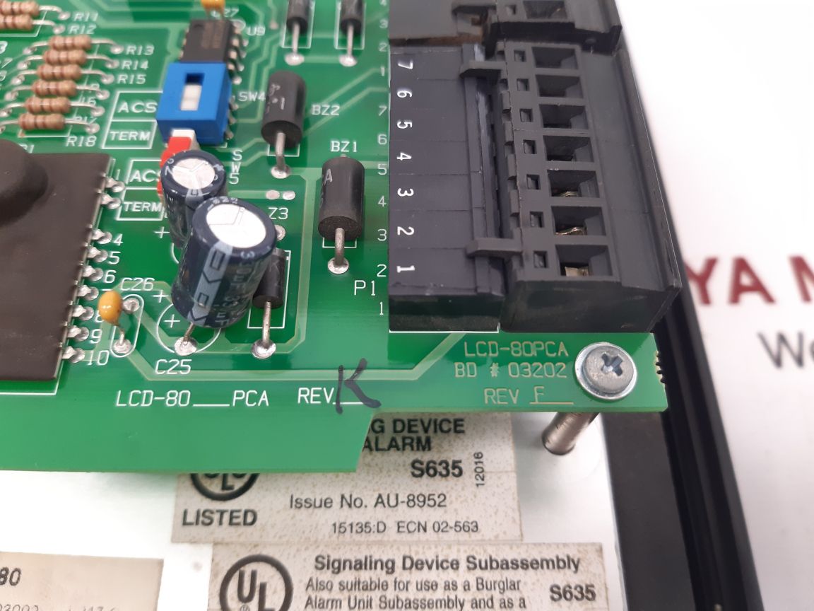 Notifier lcd-80 fire alarm annunciator