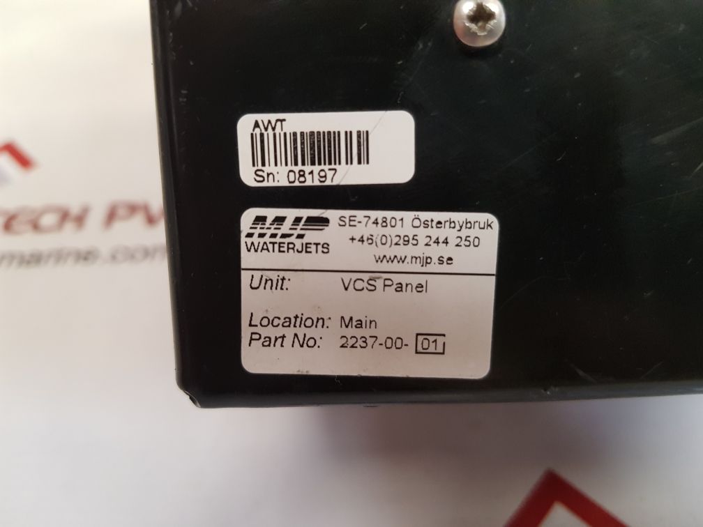 Mjp waterjets 2237-00-01 vcs panel