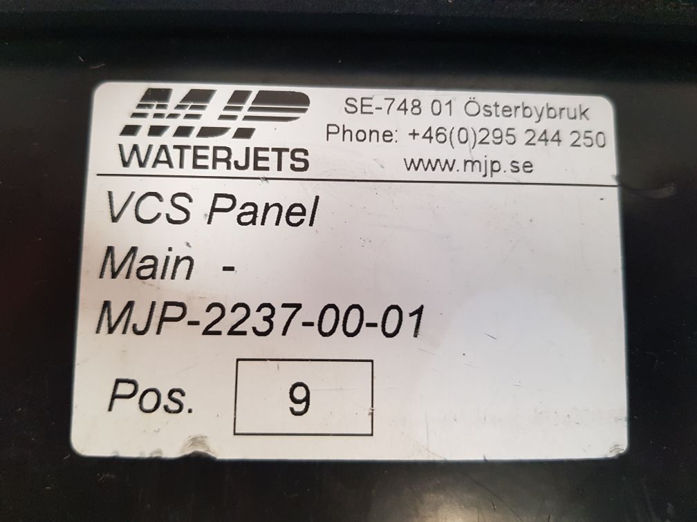 Mjp waterjets 2237-00-01 vcs panel