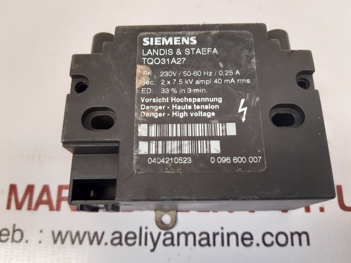 Siemens tqo31a27 ignition module