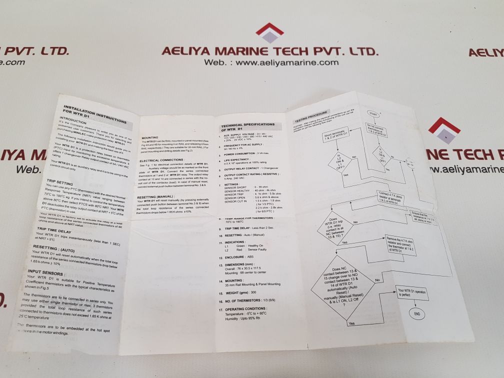 Minilec wtr d1 winding temperature relay