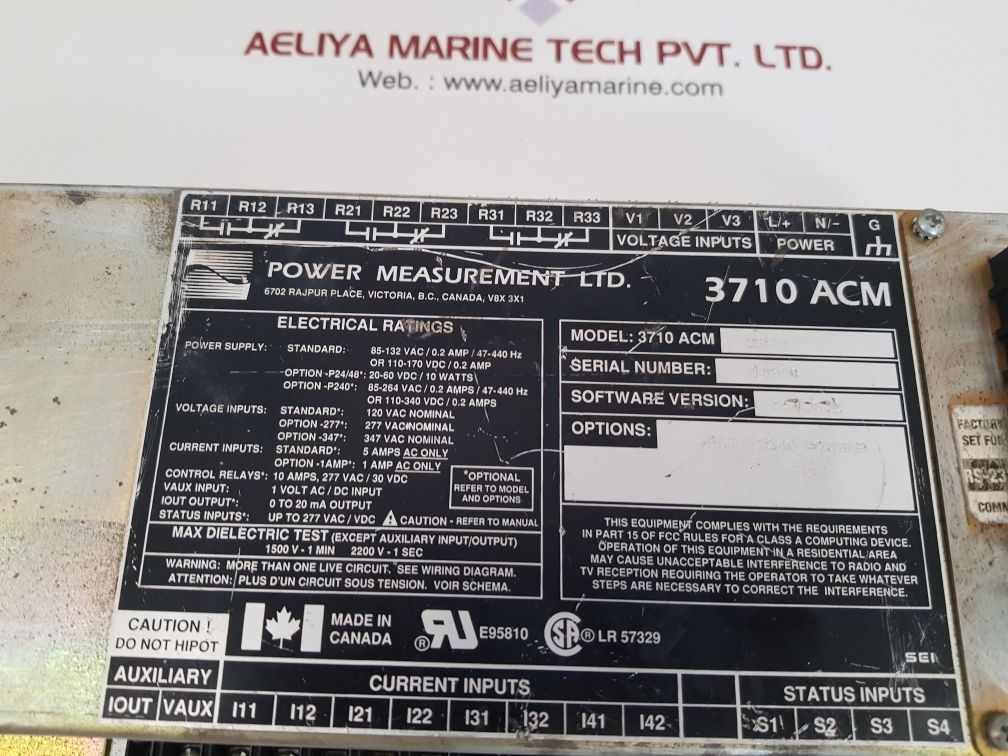 Power measurement 3710 acm tran controller