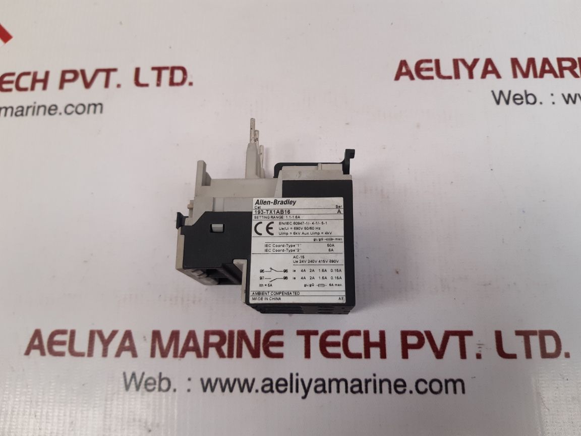 Allen-bradley 193-tx1ab16 ser.a thermal overload relay