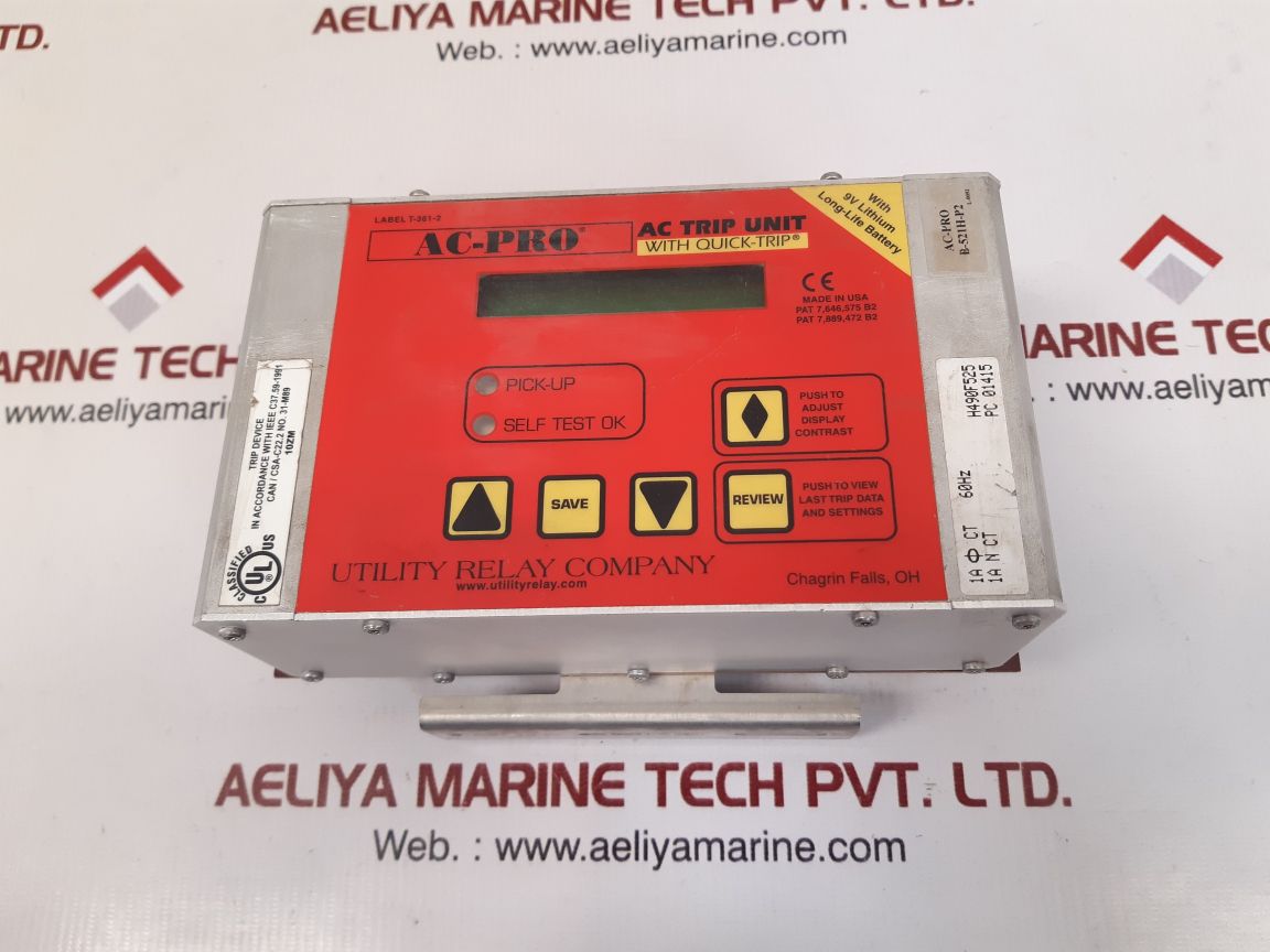 Utility relay company t-361-2 ac-pro ac trip unit