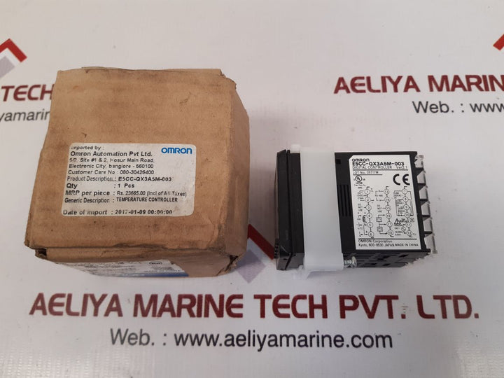 Omron e5cc-qx3a5m-003 temperature controller
