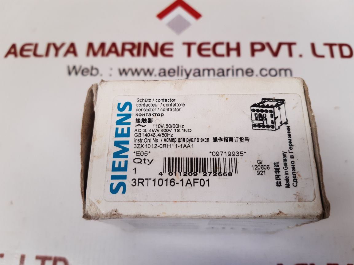 Siemens 3rt1016-1af01 contactor