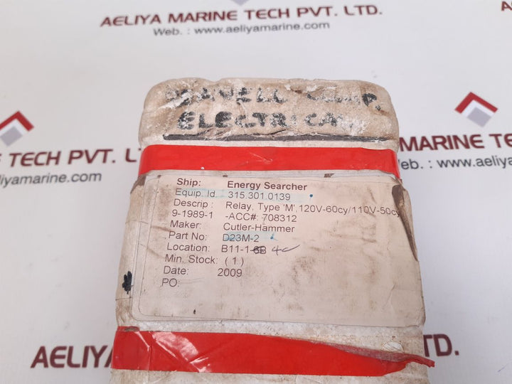 Cutler-hammer d23m-2 type m relay
