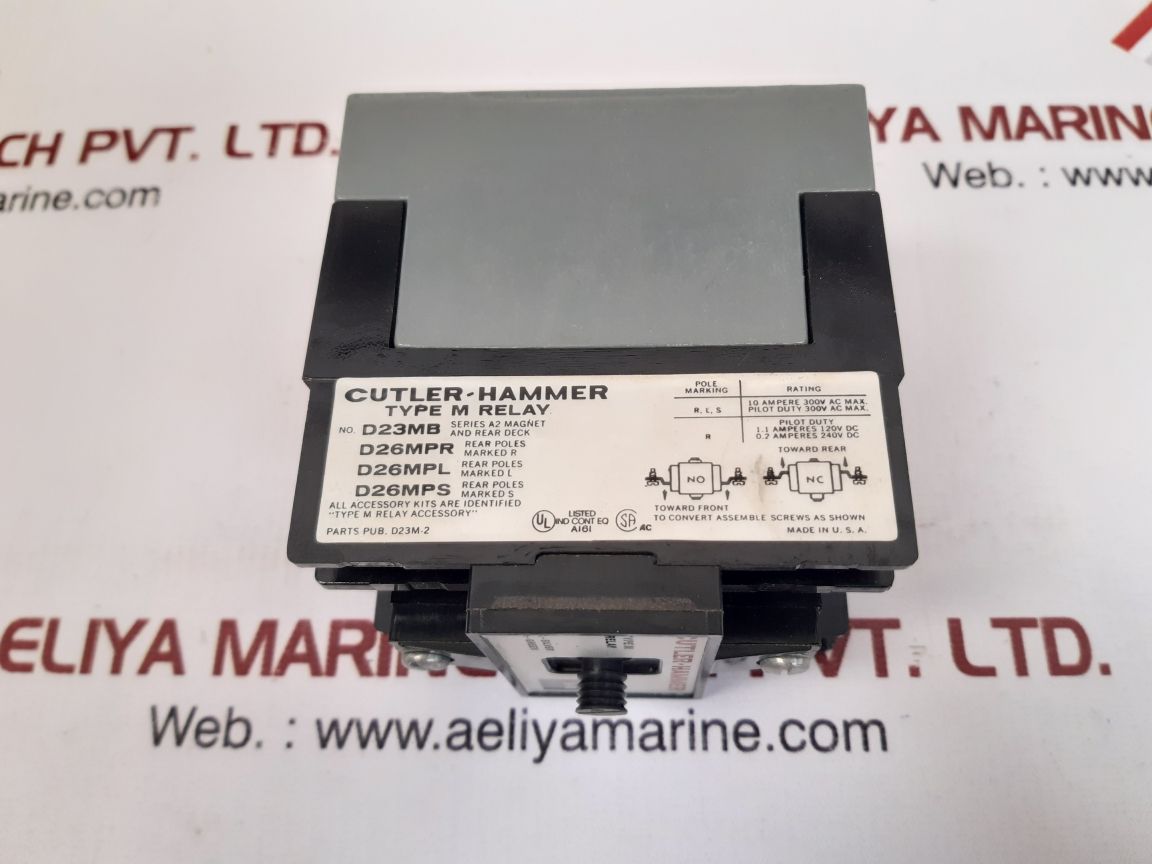 Cutler-hammer d23m-2 type m relay