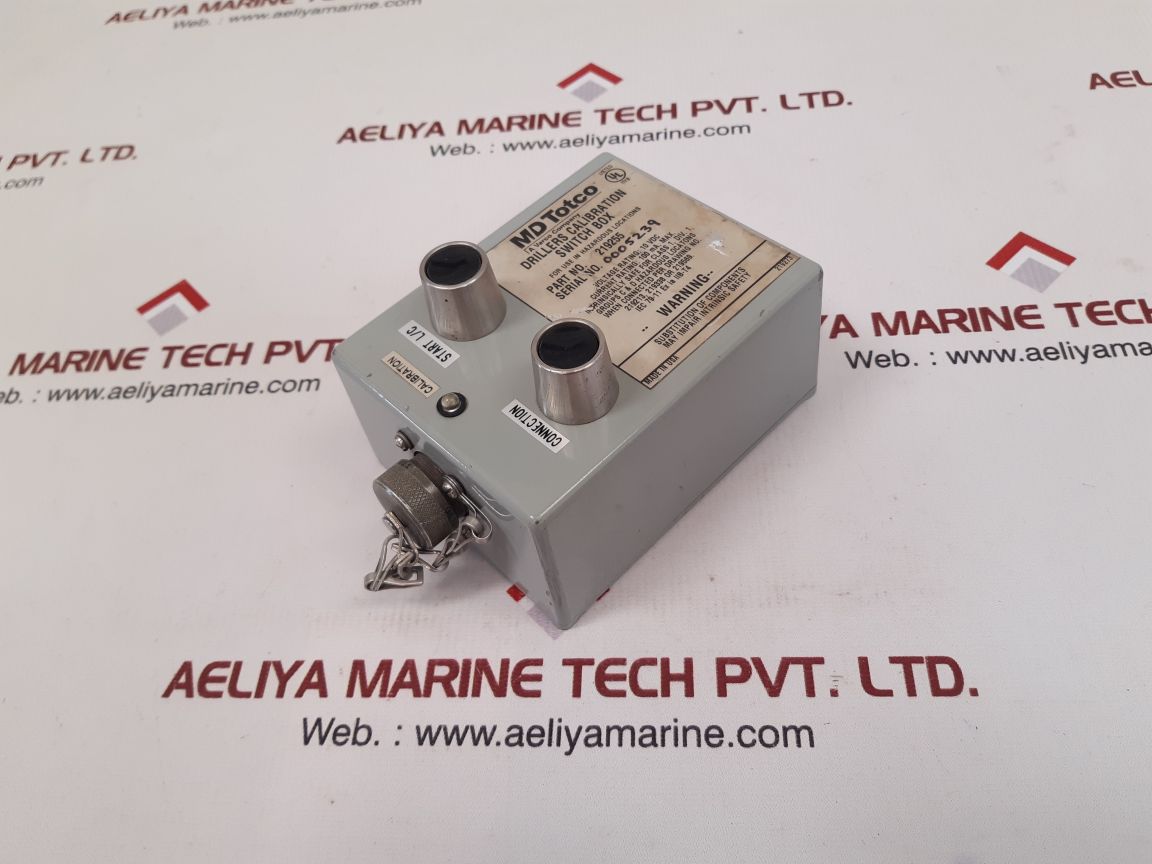 Md totco 219255 drillers calibration switch box Used