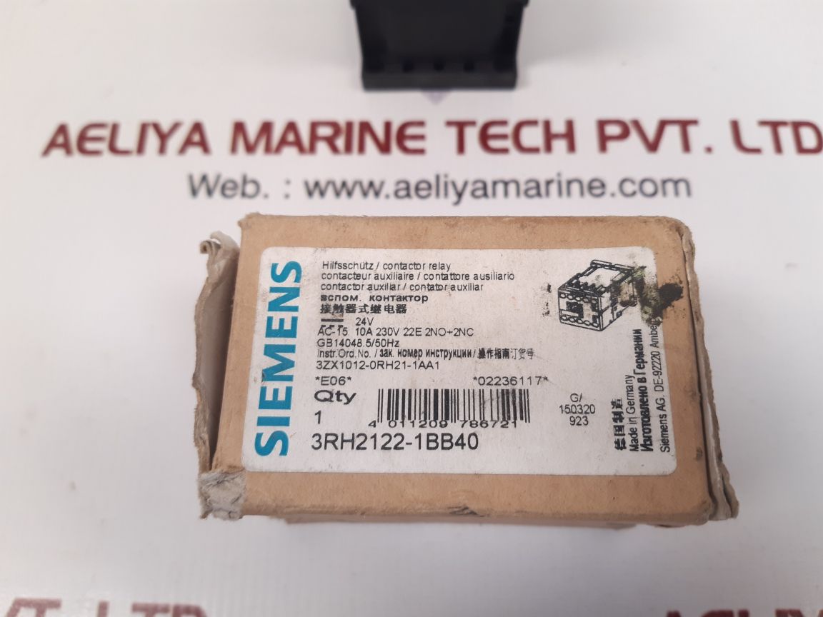 Siemens sirius 3rh2122-1bb40 contactor relay