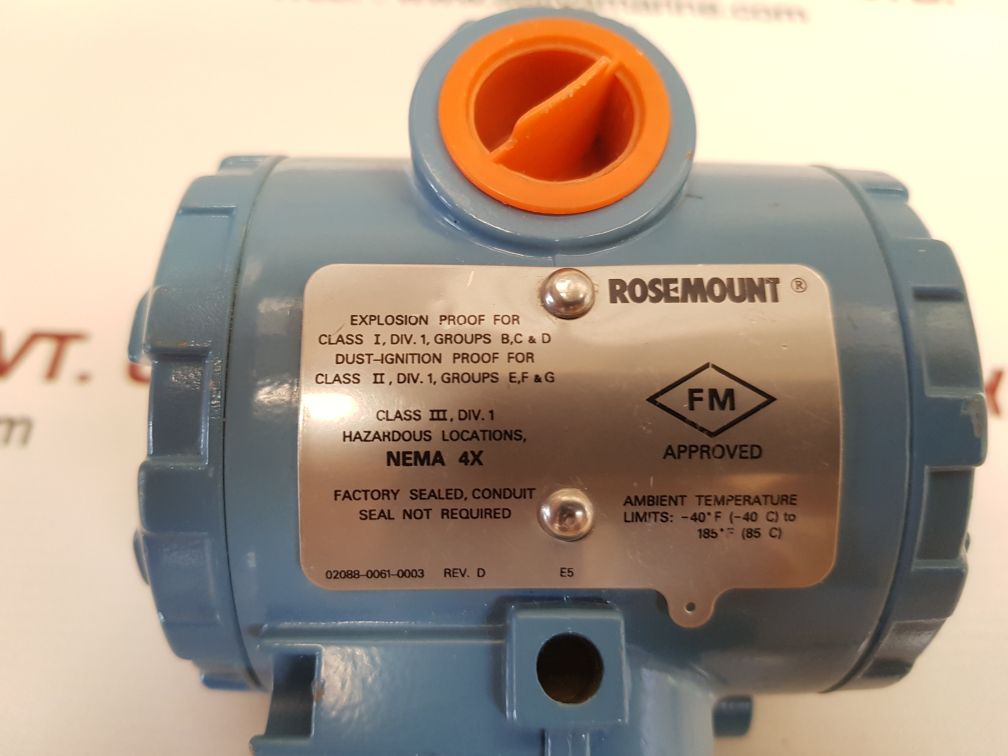 Rosemount 2088g4a22a1e5 gage pressure transmitter 0-4000 psi