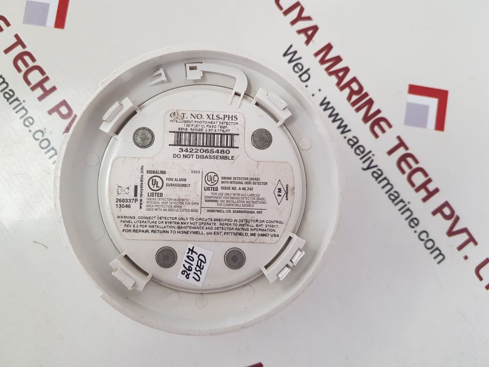 Honeywell xls-phs intelligent photo/heat detector fire alarm used
