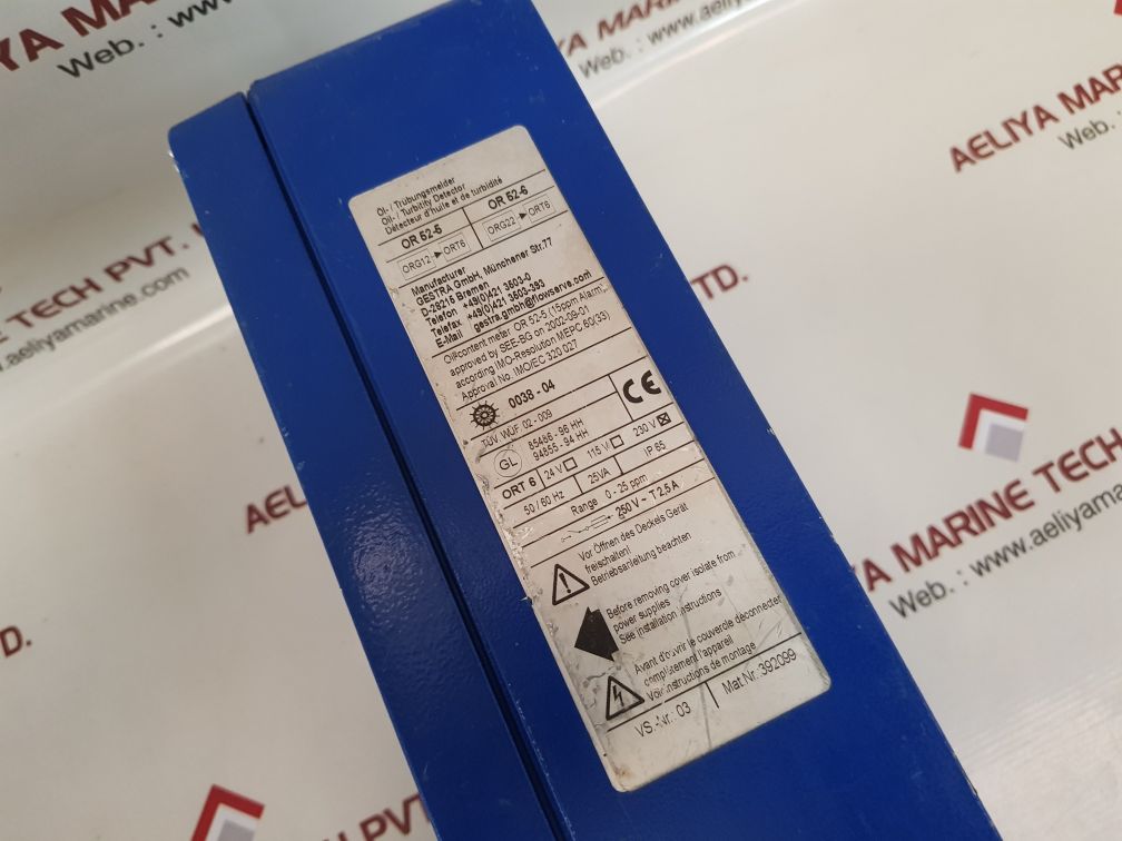 Gestra ort 6 oil/turbidity detector or52-5/or52-6