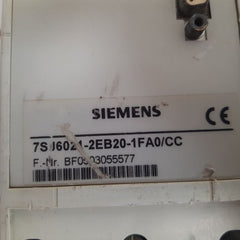 Siemens 7sj6021-2eb20-1fa0/cc overcurrent protection relay