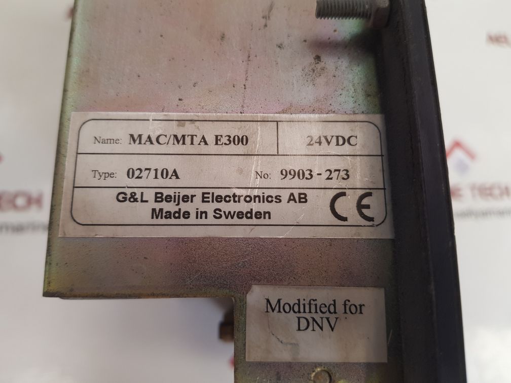 G&l beijer mac/mta e300 operator interface control 02710a